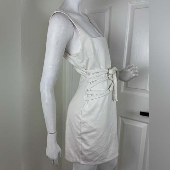 H:OURS Ivory Ralph Bodycon Dress sz Large Cream Cocktail Womens. A19 - Picture 10 of 14